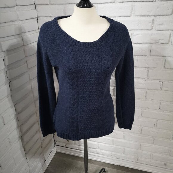 Alfred Sung Ladies Size XL Navy Boat Neck Straight Fit Sweater - Picture 1 of 10